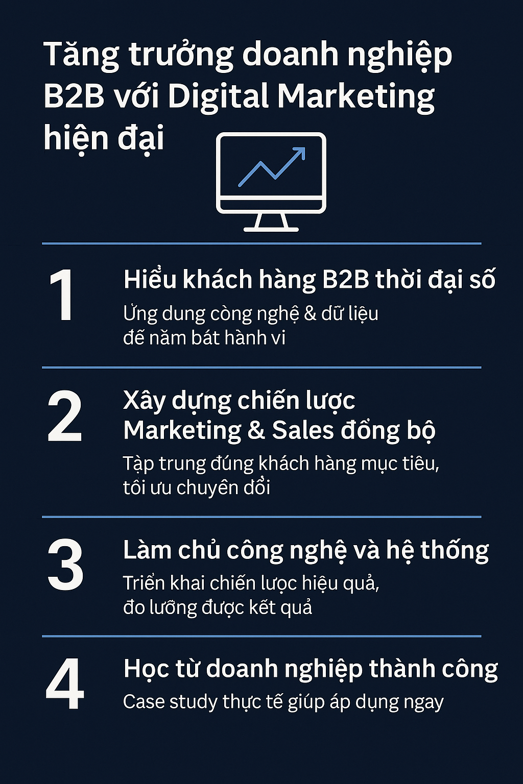 Tăng trưởng doanh nghiệp B2B với Digital Marketing hiện đại